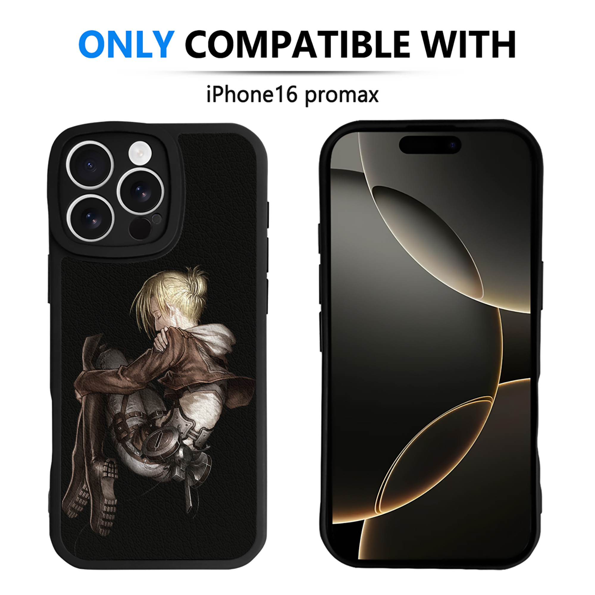 （画像用） 進撃の巨人 アニ・レオンハート Attack on Titan Annie Leonhart 【iPhone 16シリーズ対応】シリコンスマホケース（レザー調） 材質：シリコン